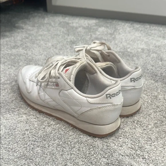 Reebok Classic White Leather Sneakers size 7.5 good used condition. 80s - Picture 11 of 14